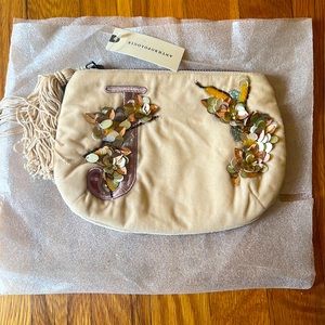 NWT Anthropologie J monogram pouch